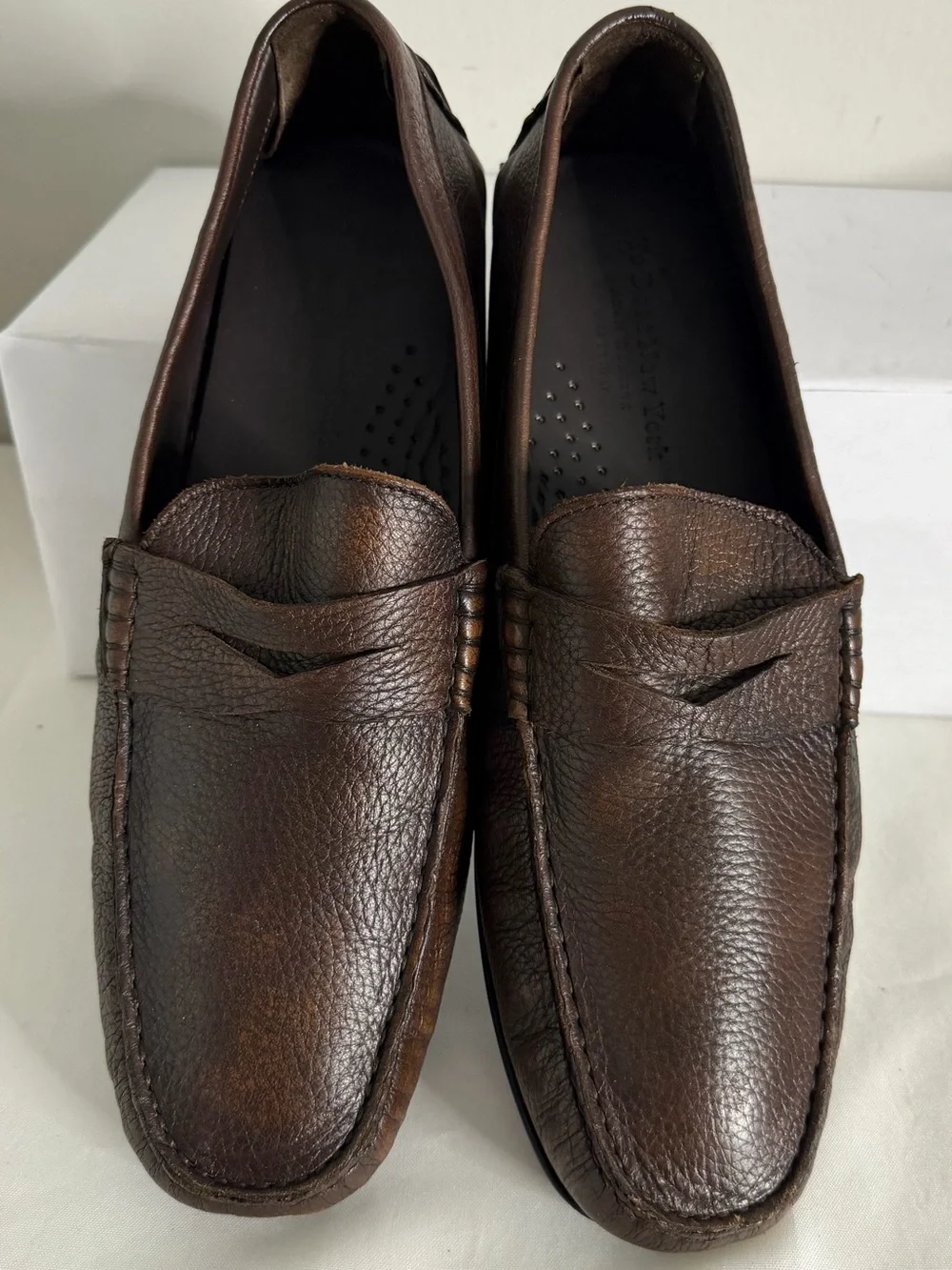 To Boot New York Men’s Dark Brown Deerskin Loafers Size 12